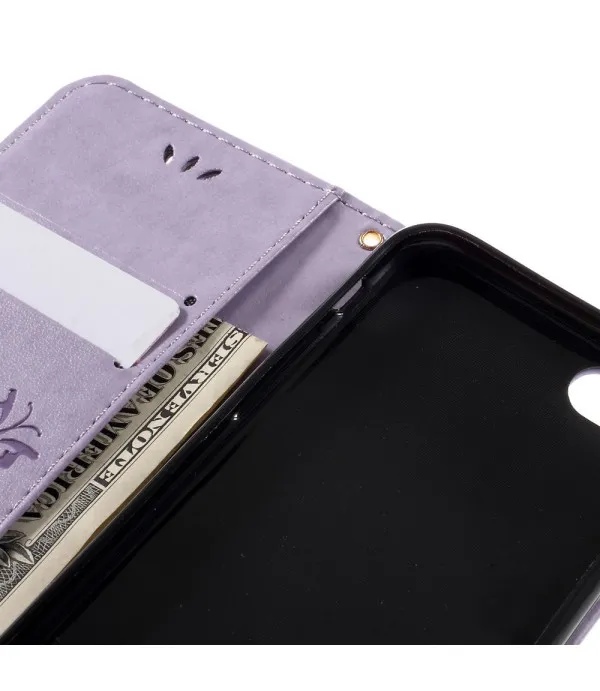 Preklopna torbica s uzorkom leptira za iPhone SE / 8 / 7
