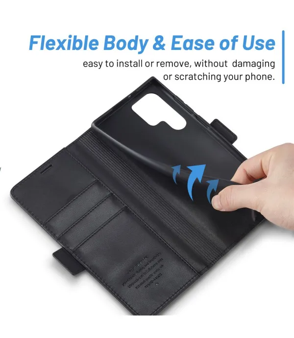 LC.IMEEKE PU Wallet Stand torbica za Samsung Galaxy S22 Ultra 5G
