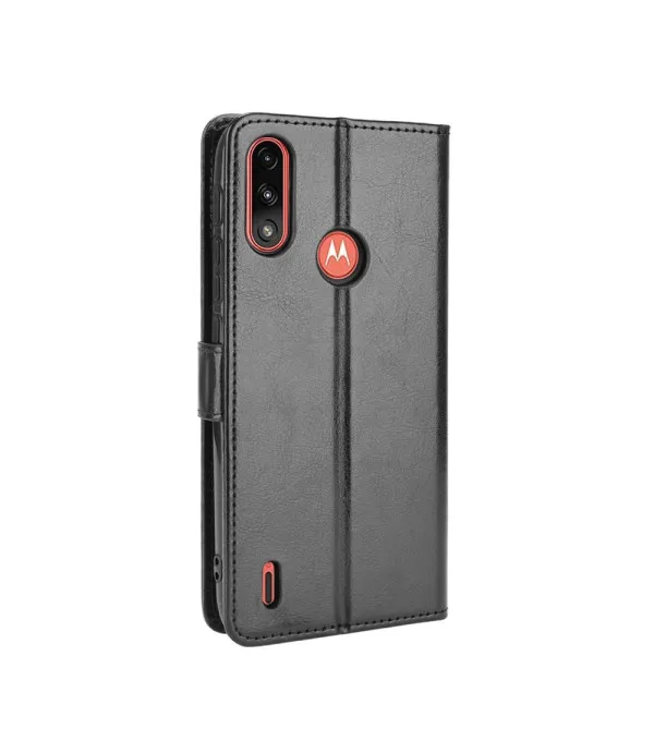 Crazy Horse preklopna torbica s novčanikom za Motorola Moto E7 Power