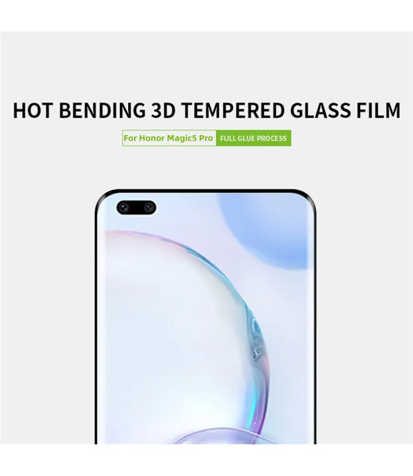 PINWUYO 3D Arc Edge Full Glue Kaljeno Staklo za Honor Magic5 Pro