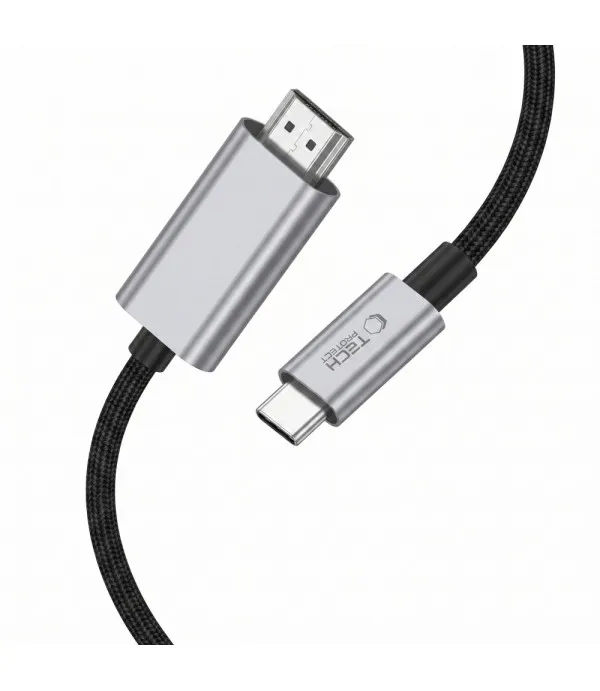 Tech-Protect UltraBoost USB-C na HDMI 2.1 kabel 8K 60Hz 200 cm – Iron Grey