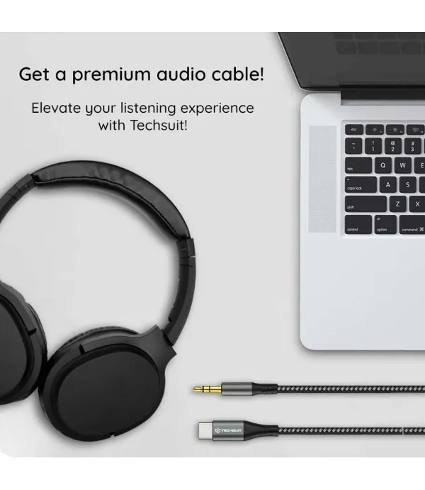 Techsuit Premium Cable Adapter NexaSound AC16 USB-C na 3.5 mm Jack, 1 m