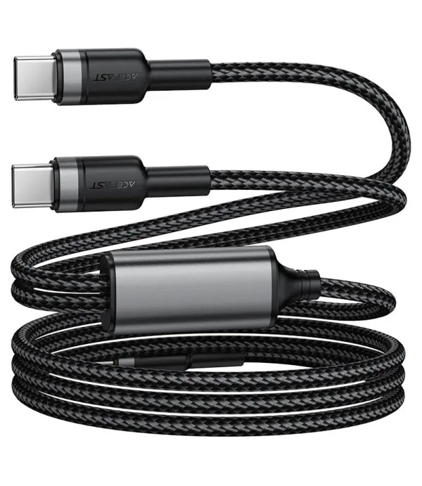 ACEFAST C22-02 USB-C na 2x USB-C kabel 100W 5A 1,25 m