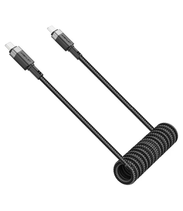 ACEFAST C14-03 USB-C na USB-C spiralni kabel 60W 3A 1.2m