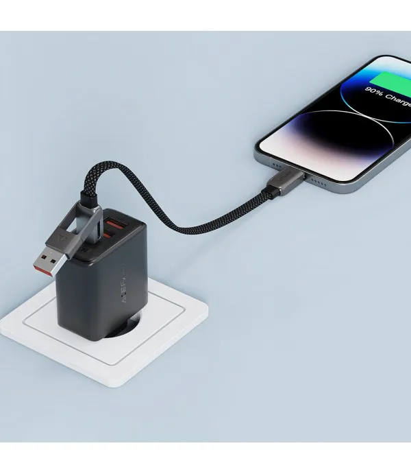 ACEFAST C13-05 USB-C na USB-C kabel s USB-A adapterom za punjenje i prijenos podataka 60W 0.2m