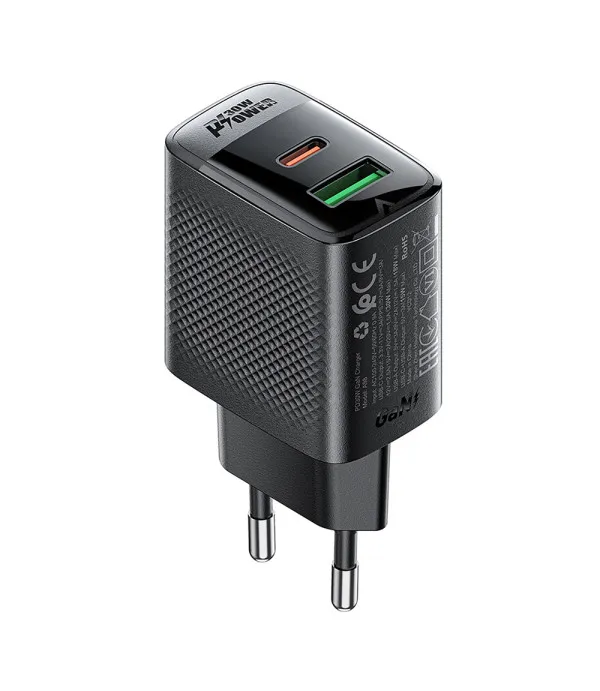 Acefast A98 GaN mrežni punjač 30W USB-C + USB