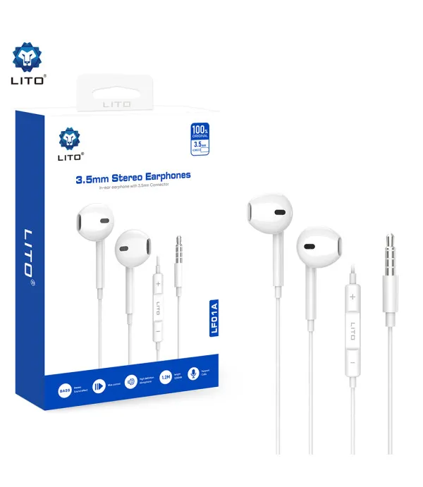 LITO LF01A žične stereo slušalice s mikrofonom 3.5 mm