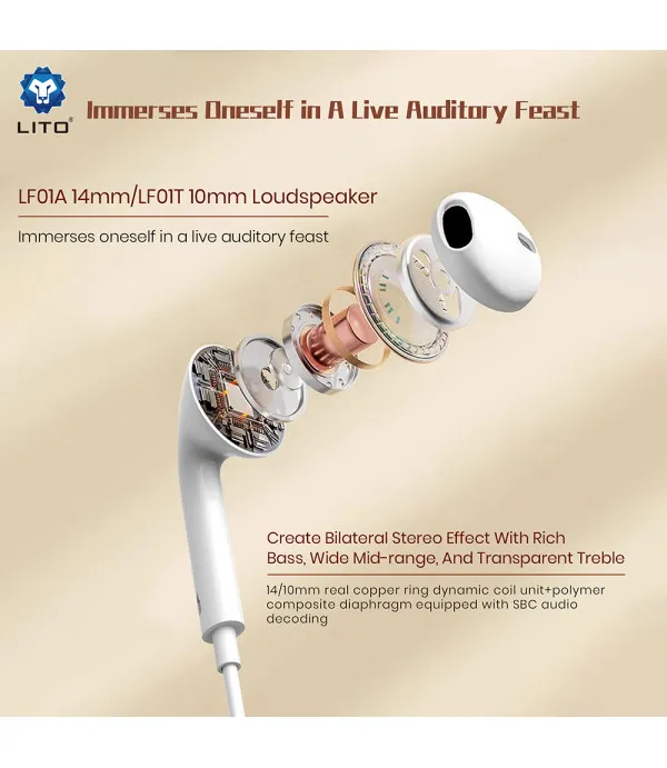 LITO LF01A žične stereo slušalice s mikrofonom 3.5 mm