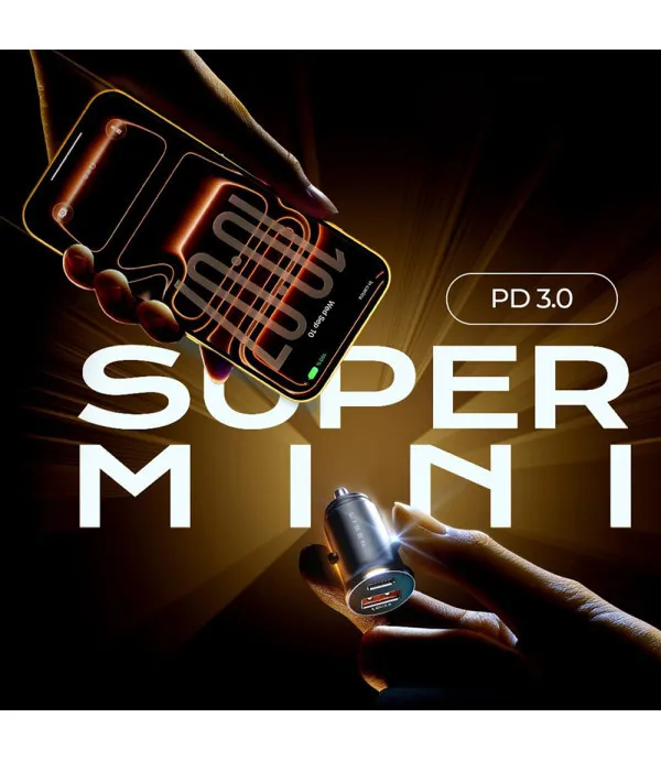 Lisen auto punjač USB-A + USB-C PD 36W s Type-C kabelom