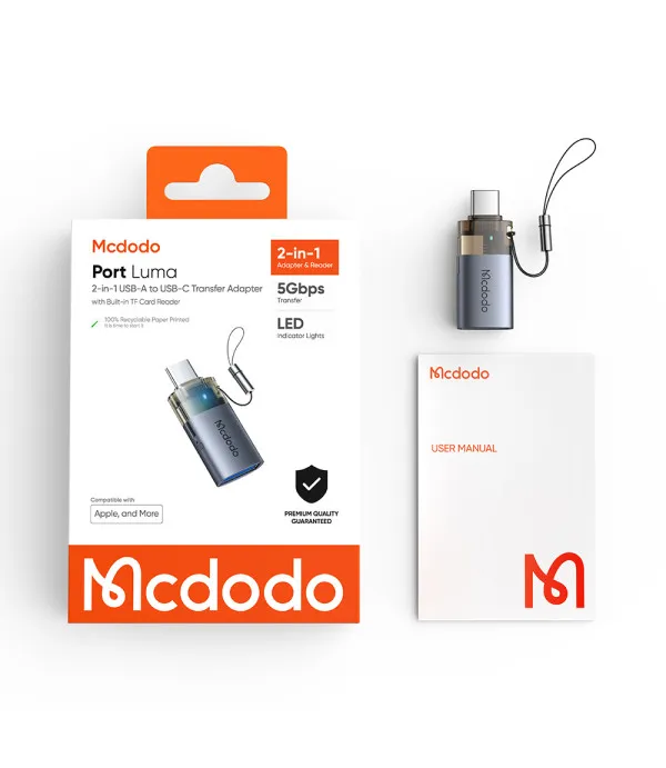 Mcdodo OT-7600 2u1 OTG USB-C adapter s USB priključkom i čitačem microSD kartica