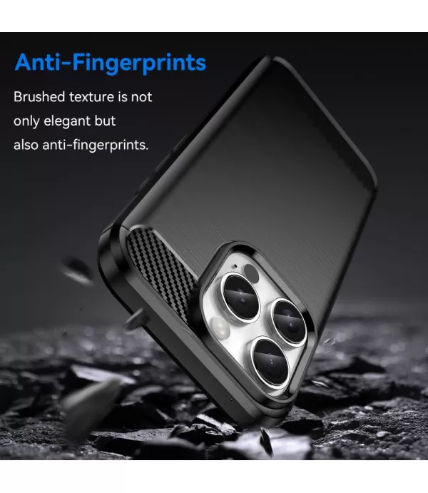 Carbon Brush silikonska zaštitna maskica za iPhone 16 Pro