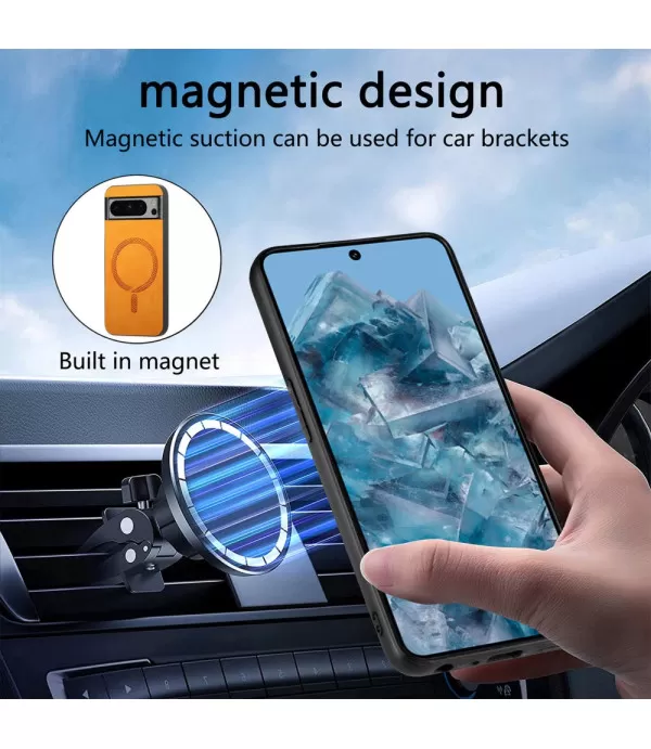 Premium MagSafe magnetna kožna maskica za Google Pixel 8 Pro