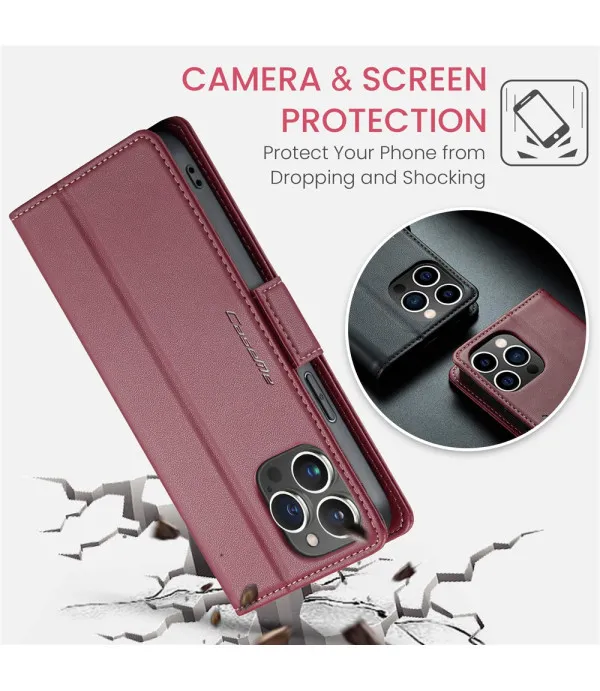CASEME 023 kožna novčanik torbica za iPhone 16 Pro