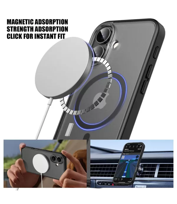 Prozirna Magsafe silikonska maskica za Apple iPhone 16 Plus