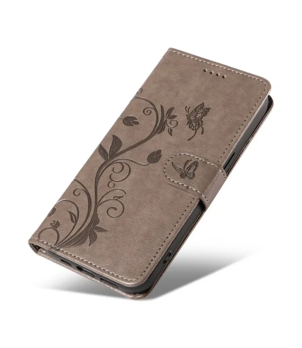 Moto Edge 50 Neo novčanik torbica s cvjetnim i leptir dizajnom