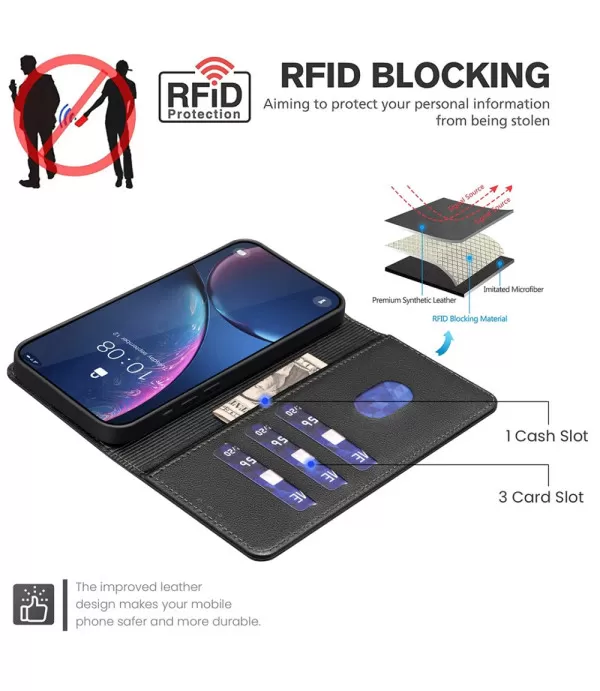 Crazy Horse novčanik preklopna torbica za Huawei Moto G35 5G