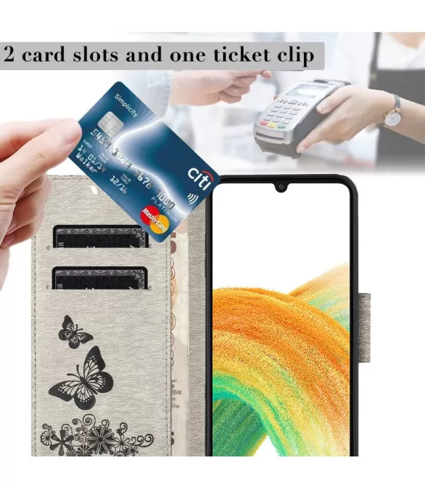 Leptiri dizajn preklopna torbica za Samsung Galaxy A16 5G / A16 4G