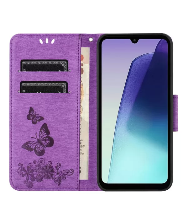 Leptir dizajn novčanik preklopna torbica za Xiaomi Redmi 14C