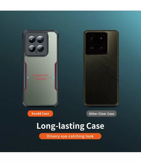 XUNDD prozirna silikonska maskica s crnim rubom za Xiaomi 15 5G