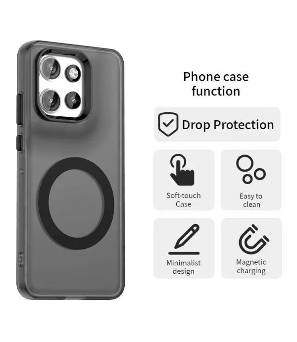 Magsafe silikonska maskica za Motorola Edge 50 Neo – prozirna zaštita s magnetom