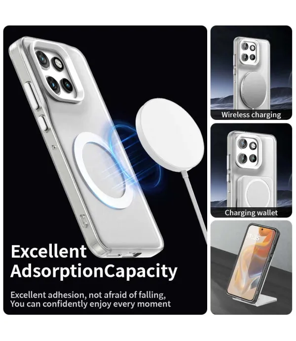 Magsafe silikonska maskica za Motorola Edge 50 Neo – prozirna zaštita s magnetom