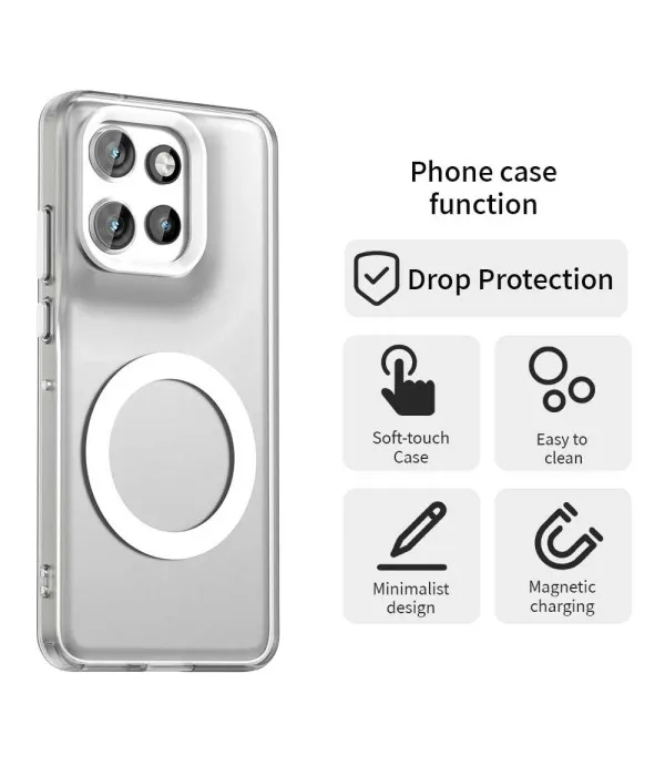 Magsafe silikonska maskica za Motorola Edge 50 Neo – prozirna zaštita s magnetom