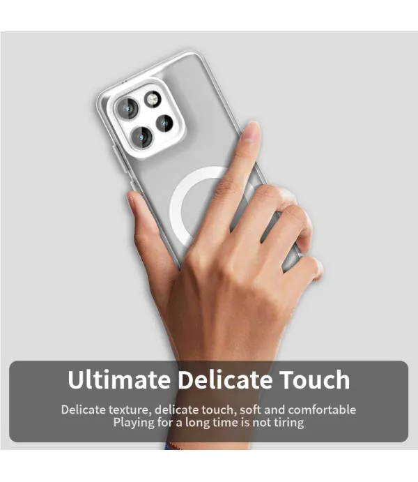 Magsafe silikonska maskica za Motorola Edge 50 Neo – prozirna zaštita s magnetom