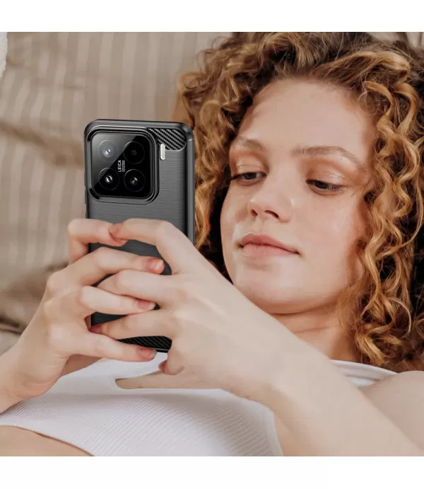 Carbon Brush TPU silikonska maska za Xiaomi 15 5G