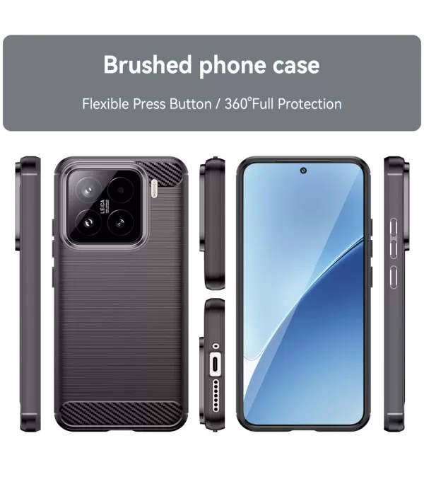 Carbon Brush TPU silikonska maska za Xiaomi 15 5G