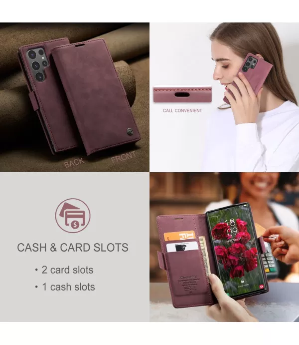 CASEME novčanik kožna torbica futrola za Samsung Galaxy S25 Ultra 5G