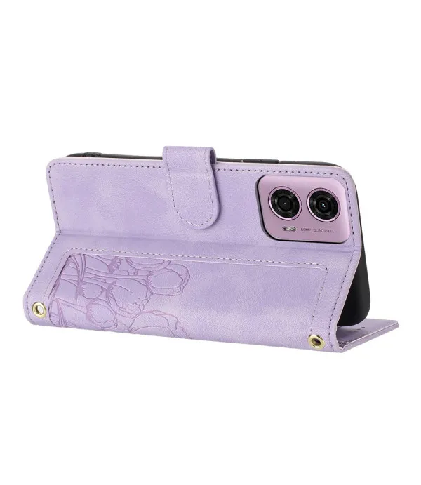 Tulipan preklopna torbica s novčanikom za Motorola Moto G34 5G