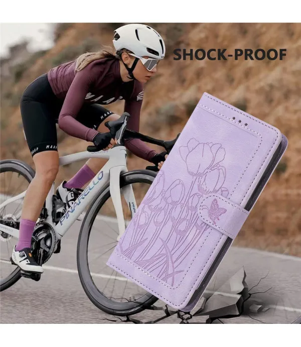 Tulipan preklopna torbica s novčanikom za Motorola Moto G34 5G