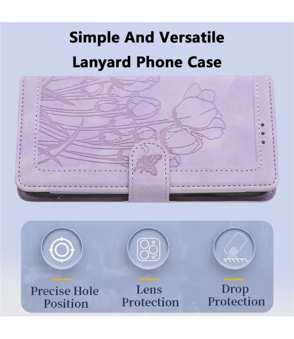 Tulipan preklopna torbica s novčanikom za Motorola Moto G34 5G