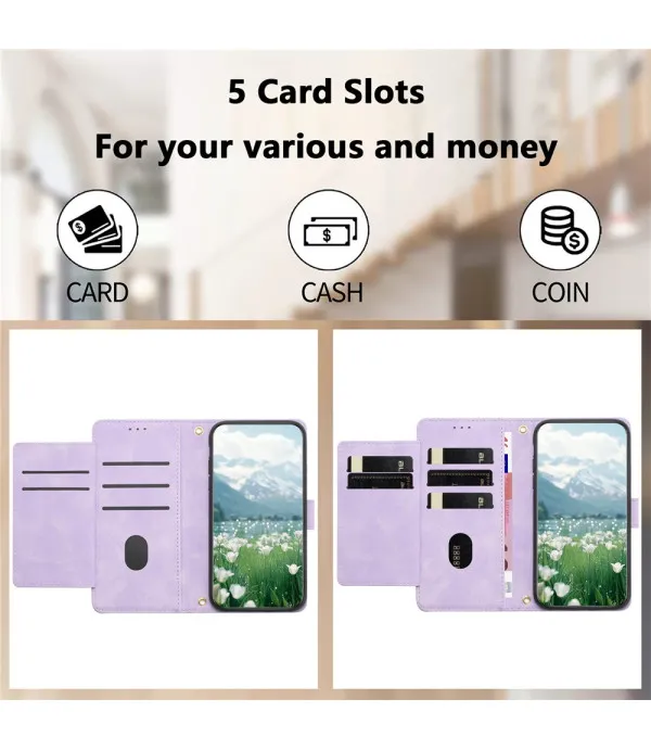 Tulipan preklopna torbica s novčanikom za Motorola Moto G34 5G