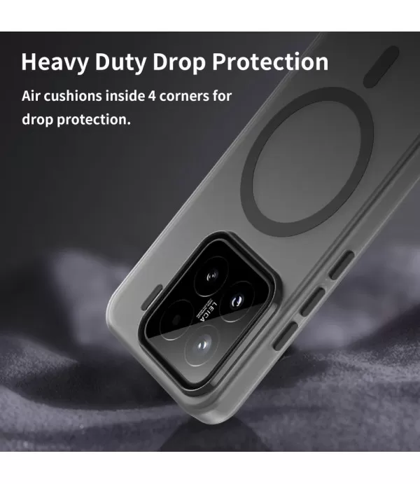 Prozirno crna MagSafe silikonska maskica za Xiaomi 15 5G