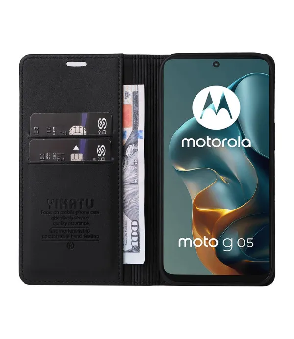YIKATU preklopna PU kožna maskica za Motorola Moto G05 4G / Moto E14 4G