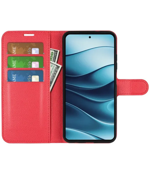 Litchi kožna torbica novčanik za Xiaomi Redmi Note 14 4G