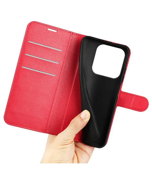 Litchi kožna torbica novčanik za Xiaomi Redmi Note 14 4G