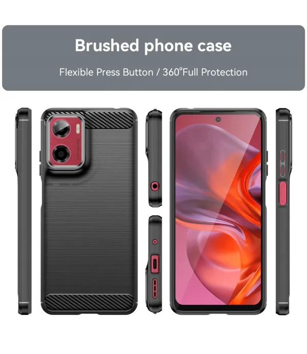 Carbon Brush TPU silikonska maska za Motorola Moto E15 4G / Moto G05 4G
