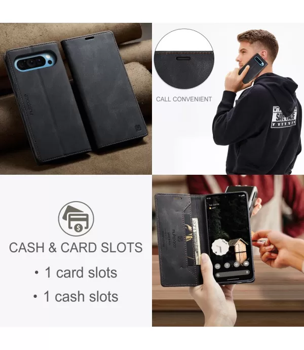 AUTSPACE Premium preklopna torbica za Google Pixel 9 / Pixel 9 Pro RFID tehnologijom