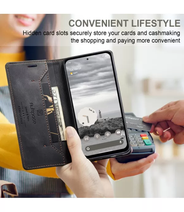 AUTSPACE Premium preklopna torbica za Google Pixel 8a RFID tehnologijom