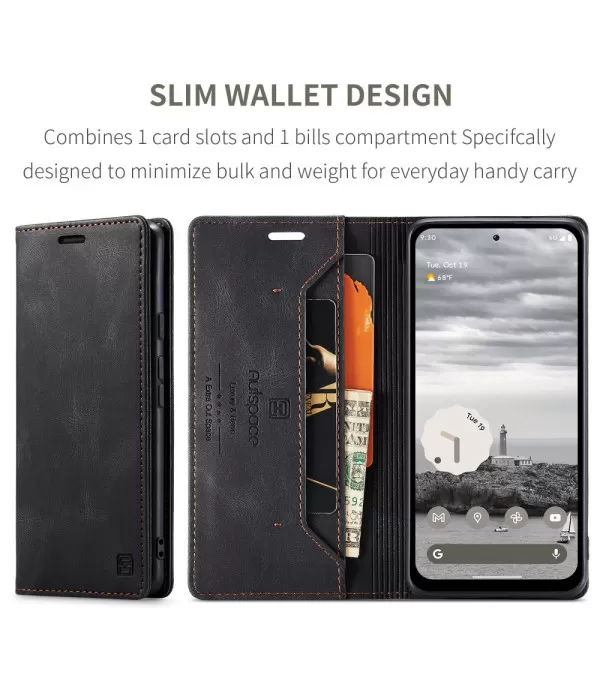 AUTSPACE Premium preklopna torbica za Google Pixel 8a RFID tehnologijom