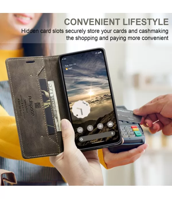AUTSPACE Premium preklopna torbica za Google Pixel 8a RFID tehnologijom