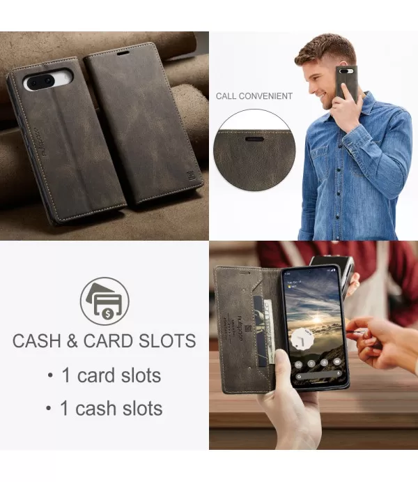 AUTSPACE Premium preklopna torbica za Google Pixel 8a RFID tehnologijom