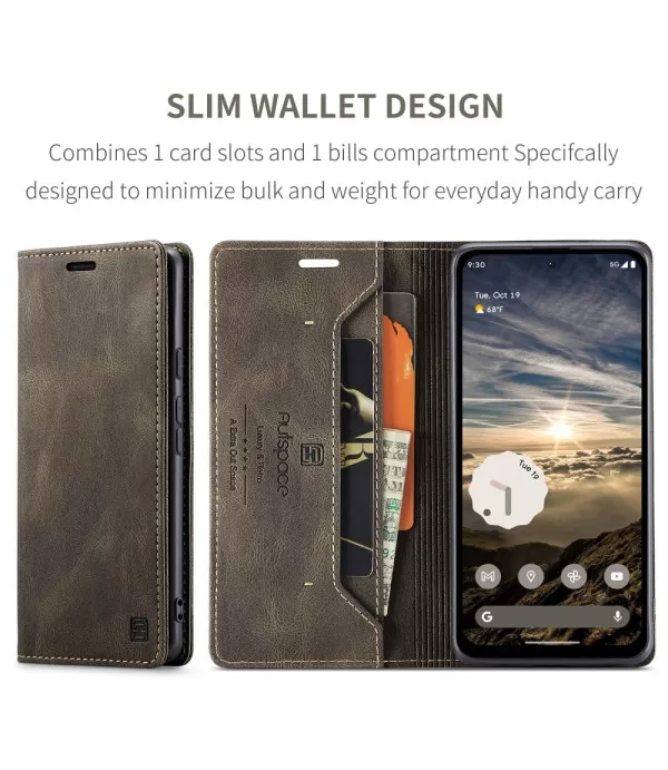 AUTSPACE Premium preklopna torbica za Google Pixel 8a RFID tehnologijom