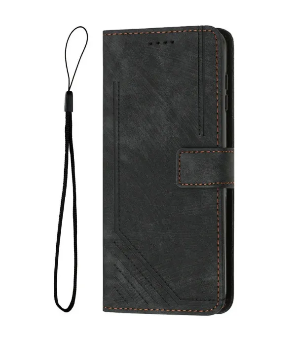 Preklopna torbica s linijskim uzorkom za Xiaomi Redmi Note 14 4G
