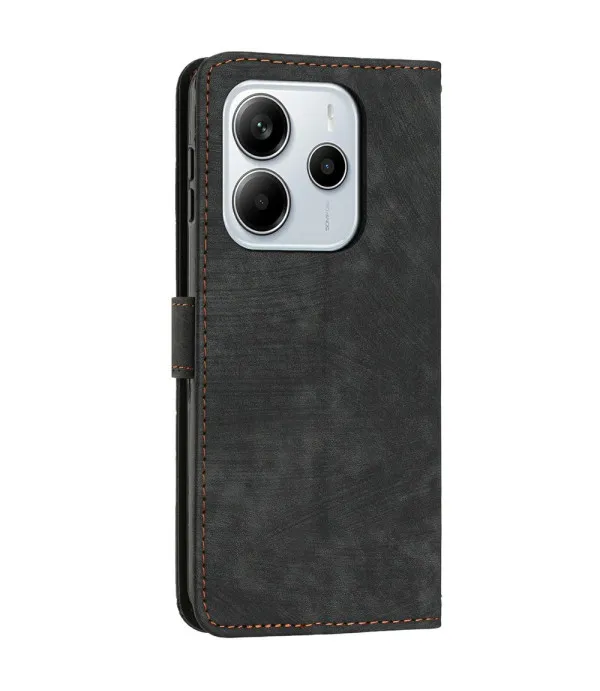 Preklopna torbica s linijskim uzorkom za Xiaomi Redmi Note 14 4G