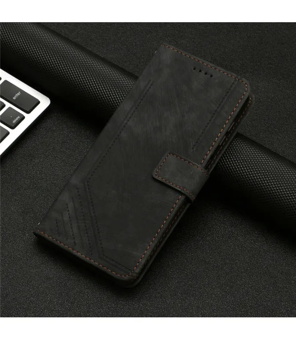 Preklopna torbica s linijskim uzorkom za Xiaomi Redmi Note 14 4G