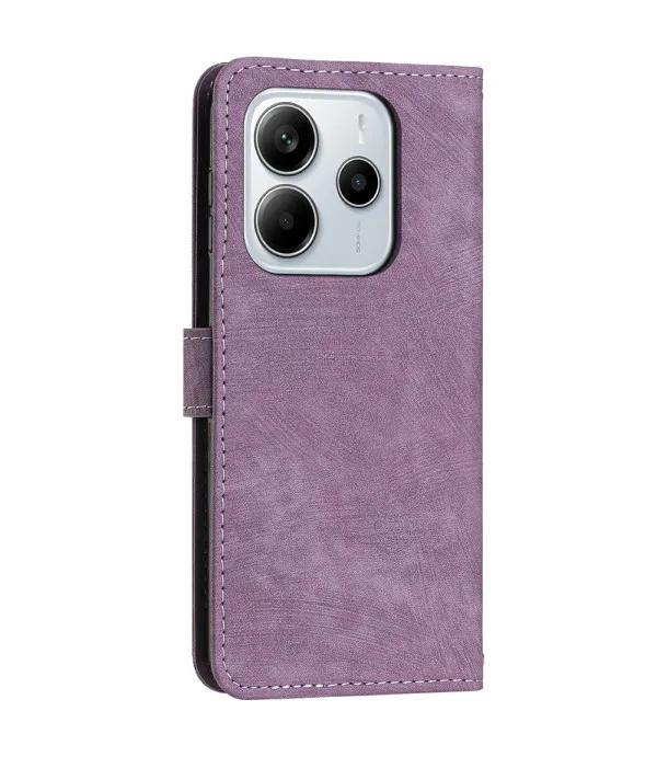 Preklopna torbica s linijskim uzorkom za Xiaomi Redmi Note 14 4G