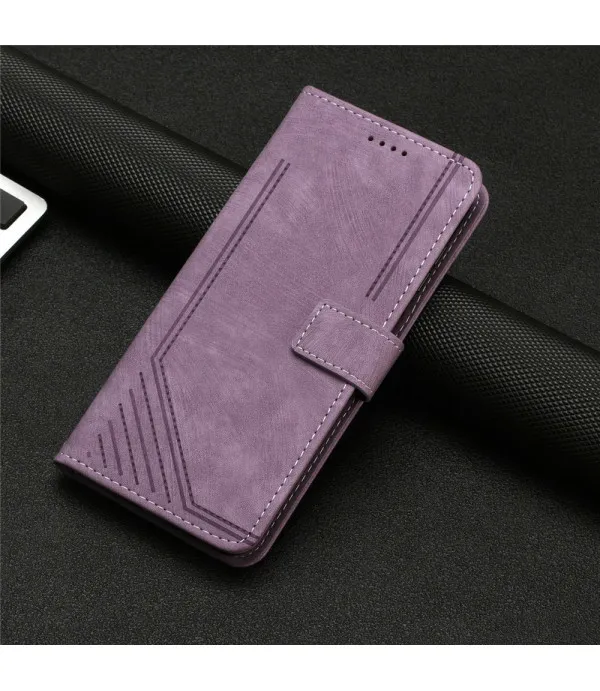 Preklopna torbica s linijskim uzorkom za Xiaomi Redmi Note 14 4G